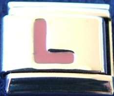 Italian Charms - Fits Nomination - Letters - PINK L